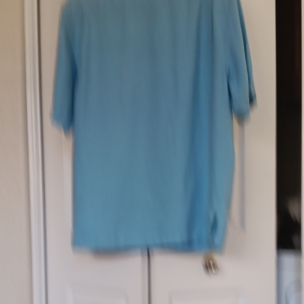 Vtg Nat Nast Blue Casual Button Down Shirt 100% Linen Size M - Picture 5 of 6